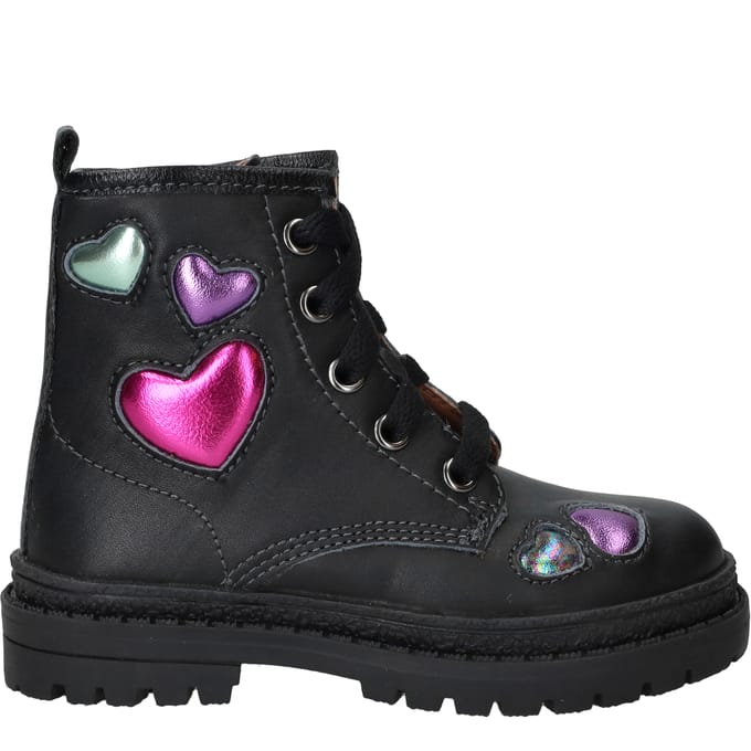 IK-KE Veterboots - Meisjes - Zwart - Maat:29