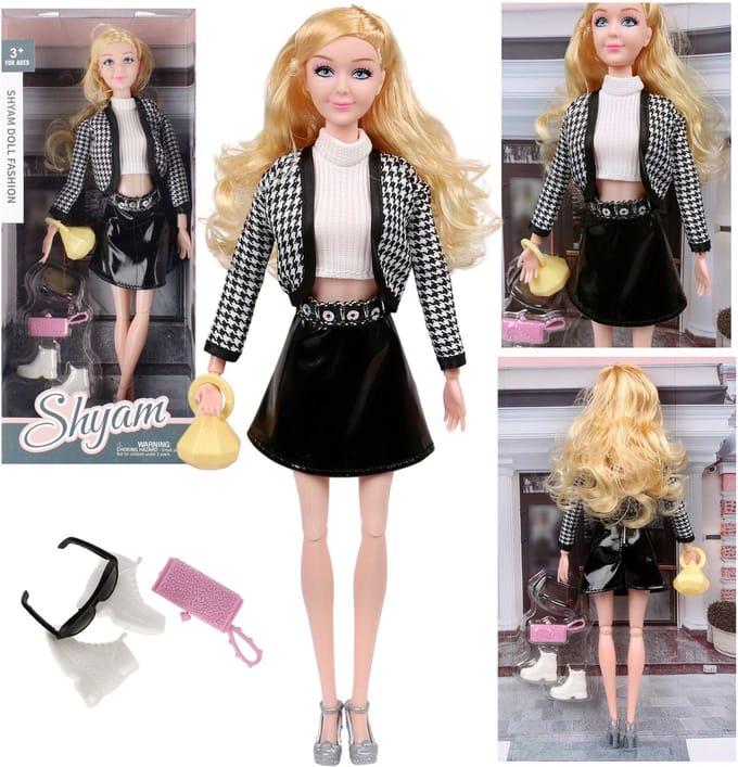 Shyam blonde pop met accessoires, rok 29 cm MEGA CREATIVE