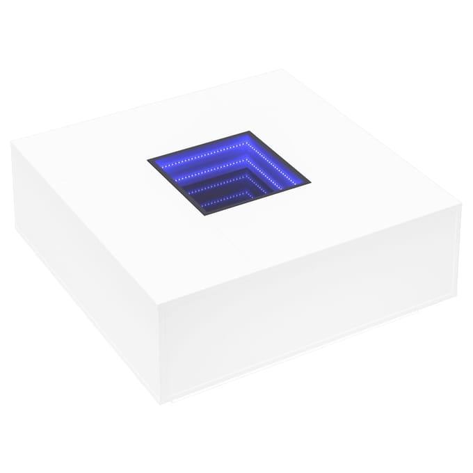 vidaXL - Salontafel - met - Infinity - LED - 100x100x40 - cm - wit