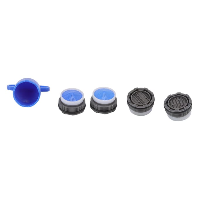 Lot de 5 aérateurs de robinet M21,5 mm avec clé pour salle de bain et cuisine blue