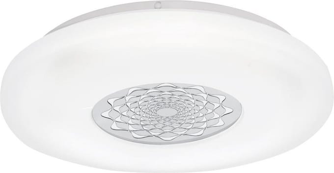 EGLO Capasso 1 - Wand/Plafondlamp - 1 Lichts - Ø340mm. - Wit, Chroom