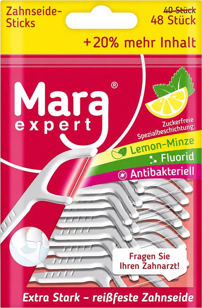 Mara Expert flosboogjes | citroen-munt | fluoride | 48 stuks