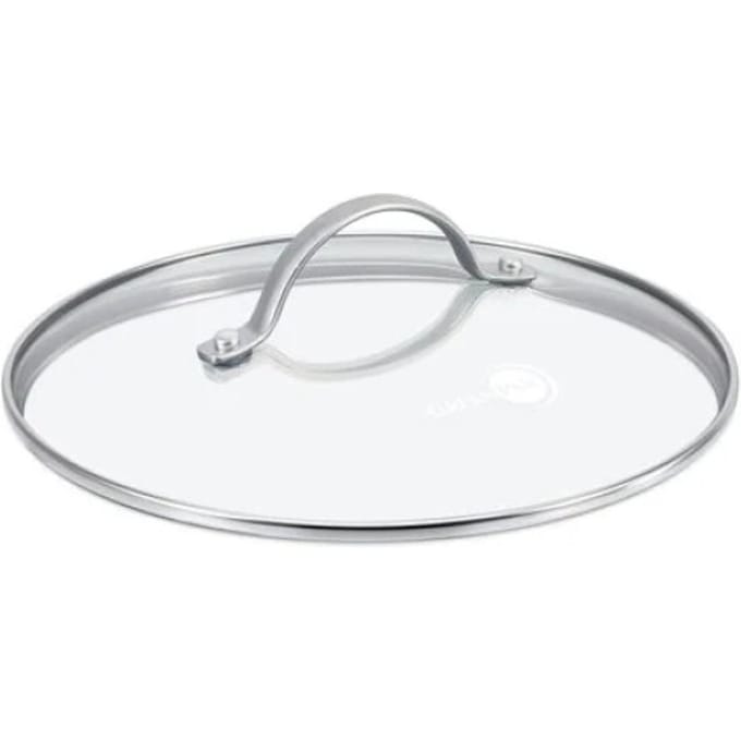 GreenPan universele glazen deksel 28cm - transparant - verhard glas - RVS