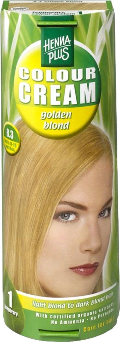 Hennaplus Kleurcrème 8.3 Golden Blond - Haarverf
