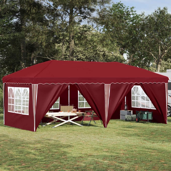 vidaXL - Pop-up - Feesttent - 575 - x - 288 - x - 245 - cm - Bordeauxrood