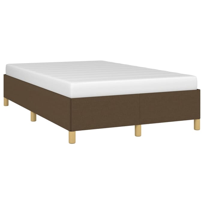 vidaXL - Bedframe - zonder - matras - 120x200 - cm - stof - donkerbruin