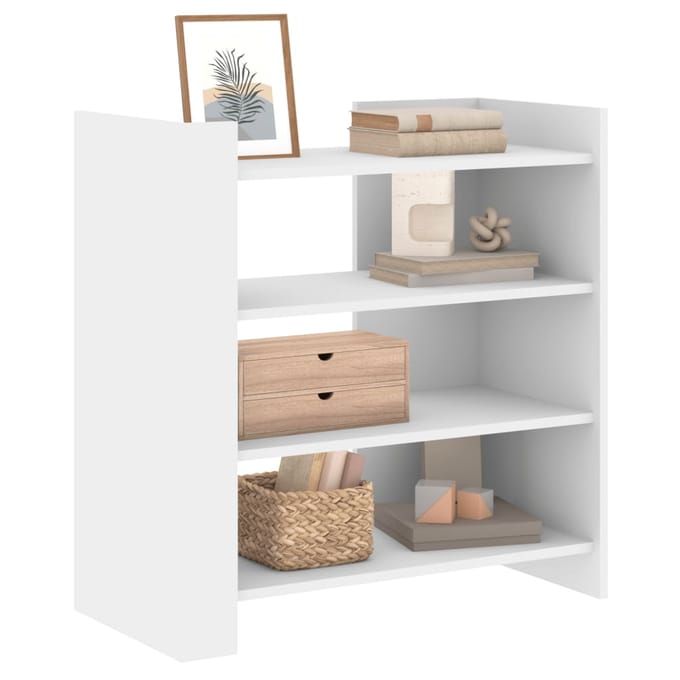 vidaXL - Dressoir - 73,5x35x75 - cm - bewerkt - hout - wit