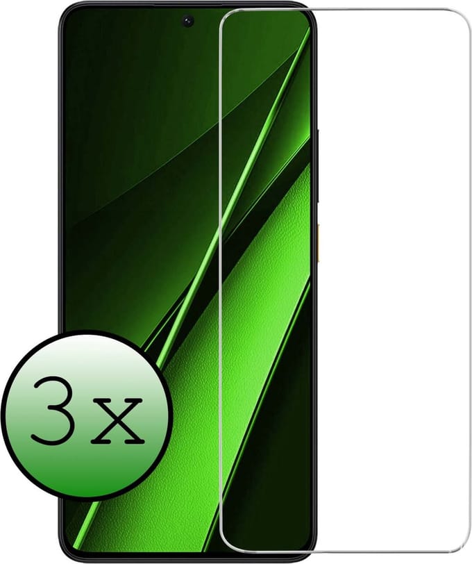 Screenprotector - 3 Stuks Geschikt voor Xiaomi Poco X6 - Extra Sterk - Beschermglas - Gehard Glas - Tempered Glass - Screen Protector