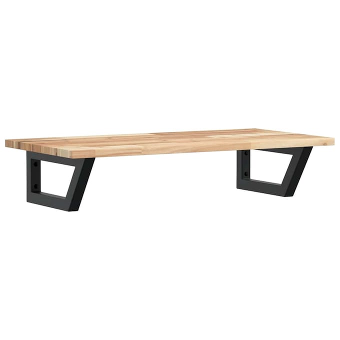 vidaXL - Badkamer - wandschap - staal - en - massief - acaciahout
