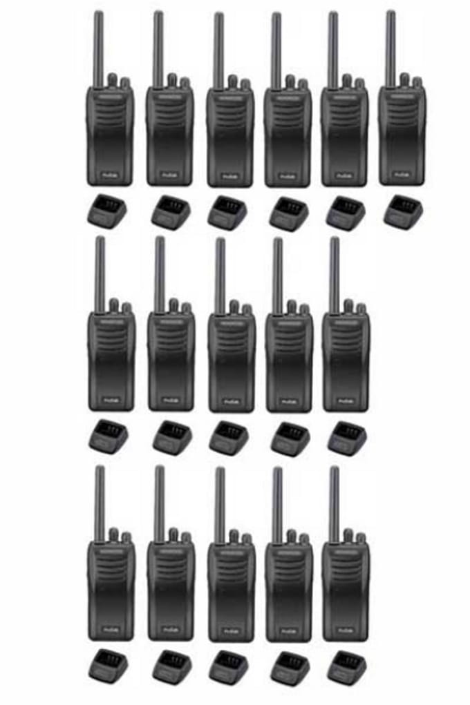 Set van 16 stuks Kenwood TK-3501 PMR446 met tafelladers