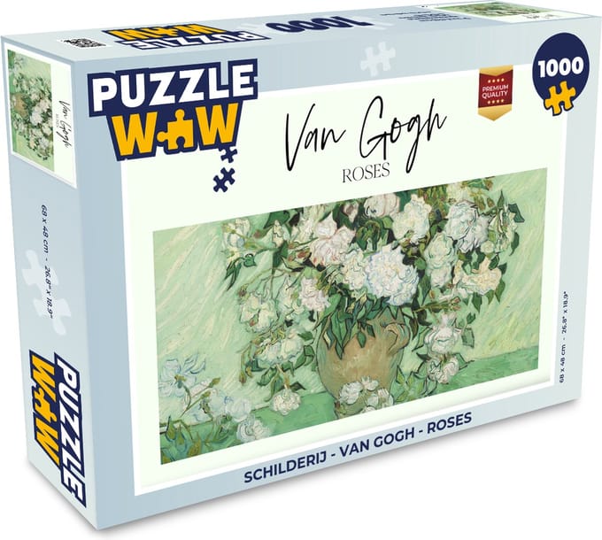 Puzzel Schilderij - Van Gogh - Roses - Legpuzzel - Puzzel 1000 stukjes volwassenen