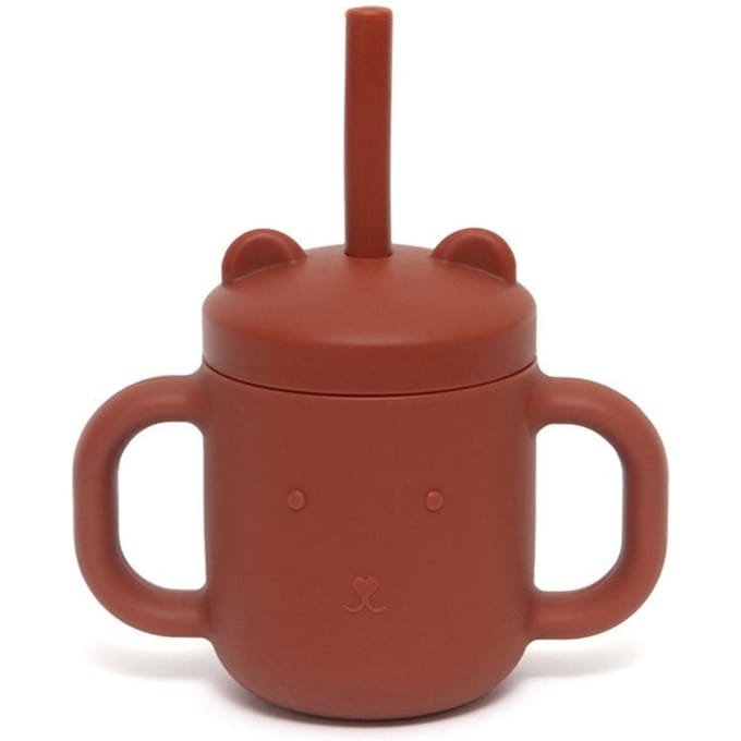 Petit Monkey siliconen sippy cup met oren baked clay