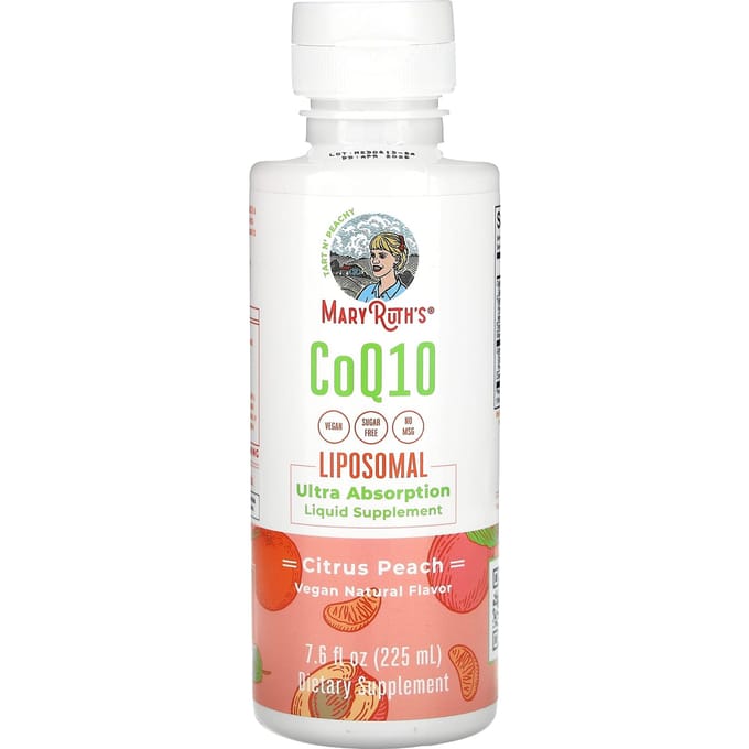 MaryRuth's CoQ10 Liposomaal, Citrus Perzik, 229 ml (225 ml)