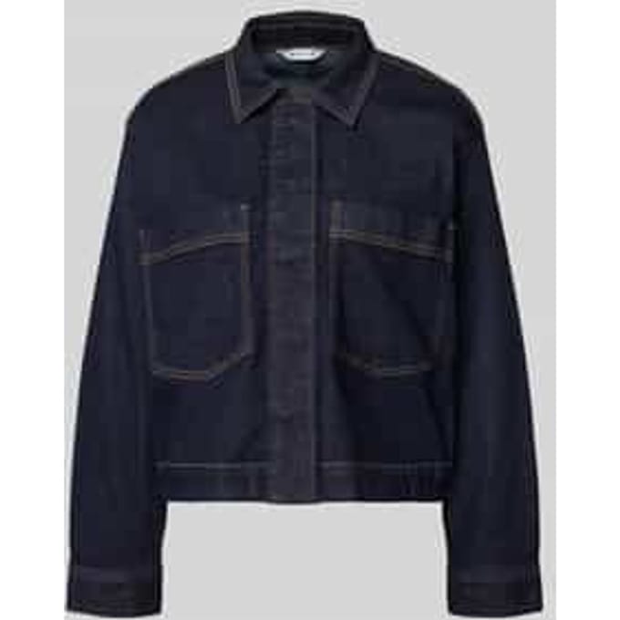 regular fit jeansjack van katoenmix