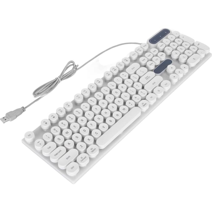 Clavier de jeu USB rond 104 touches respirant rétroéclairé ergonomique étanche filaire clavier pour