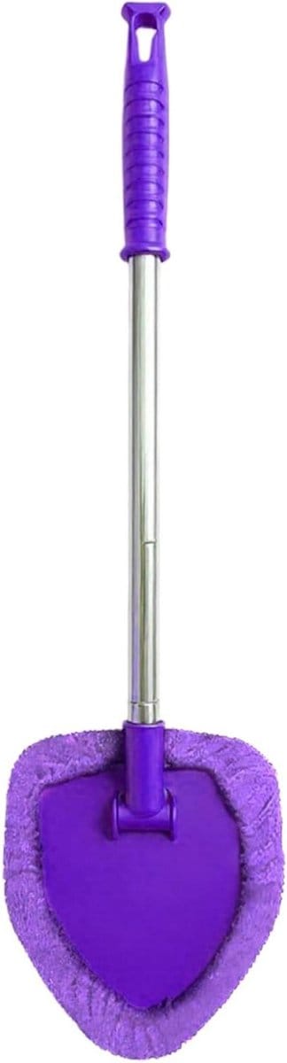 Binnenruit Cleaner - Auto Glasborstel - Efficiënt Reinigen - Telescopisch Handvat - 43 x 13 cm - Paars