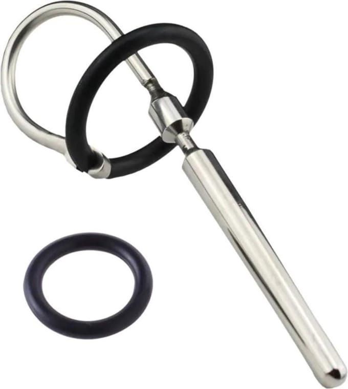 Black Label - Smooth and Deep - Penis Plug - Urethral Stretcher met Siliconen Ringen