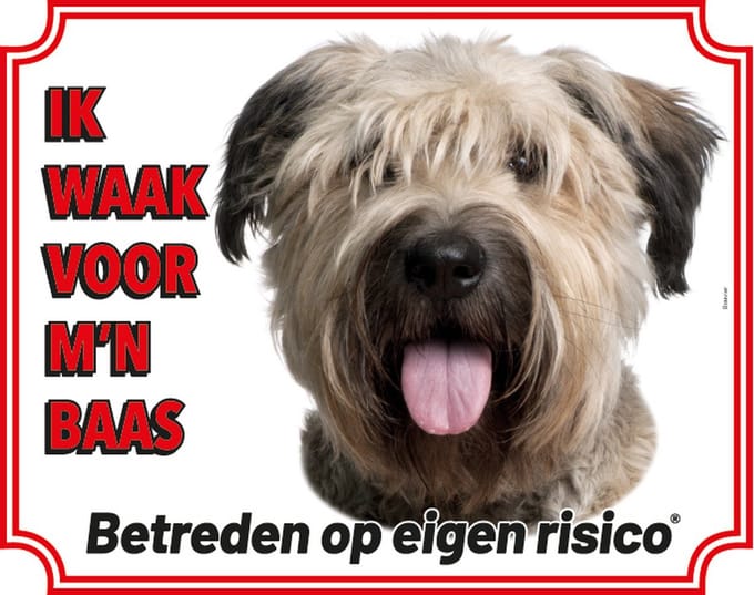 Bouvier Blond waakbord