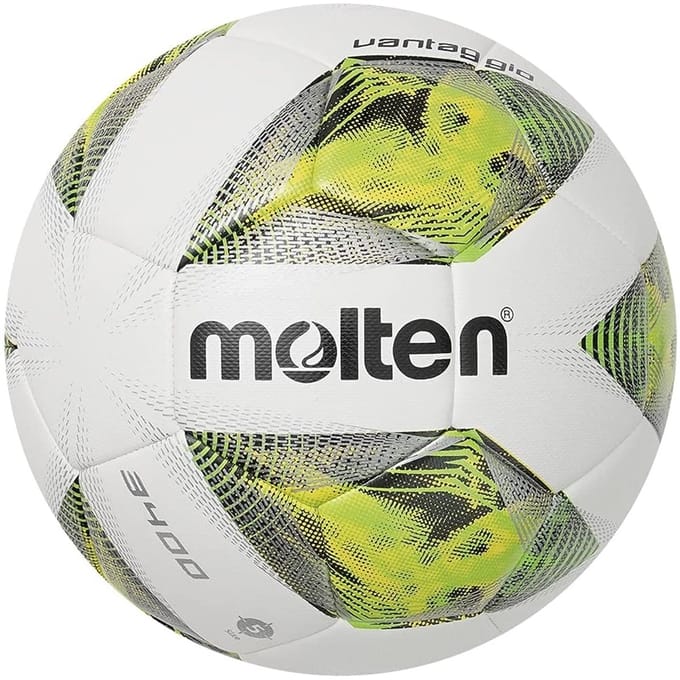 Molten trainingsvoetbal A3135 - Wit-Grijs-Geel - Maat 5 - 350 Gram