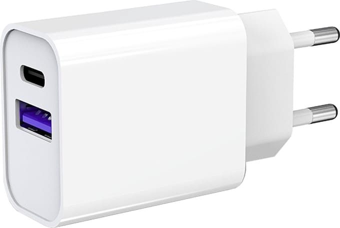 DutchOne USB C Adapter 20W - USB C Oplader - Adapter USB C - Oplader USB C - USB C Lader - USB Stekker - Snellader USB C - USB A Adapter - USBC lader