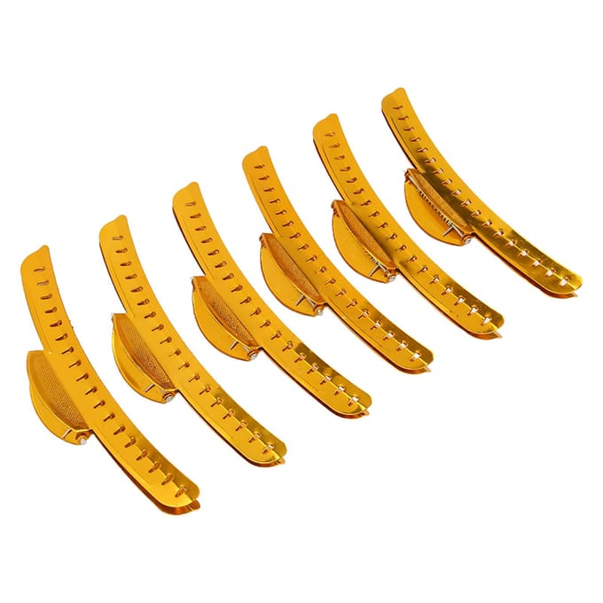 6 stuks Klauwclips ABS Antislip Dames Meisjes Haaraccessoires voor Kapper Stylist yellow
