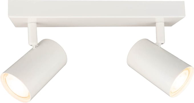 Ledvion LED Plafondspot Wit 2-lichts Rechthoek GU10 zonder lichtbron