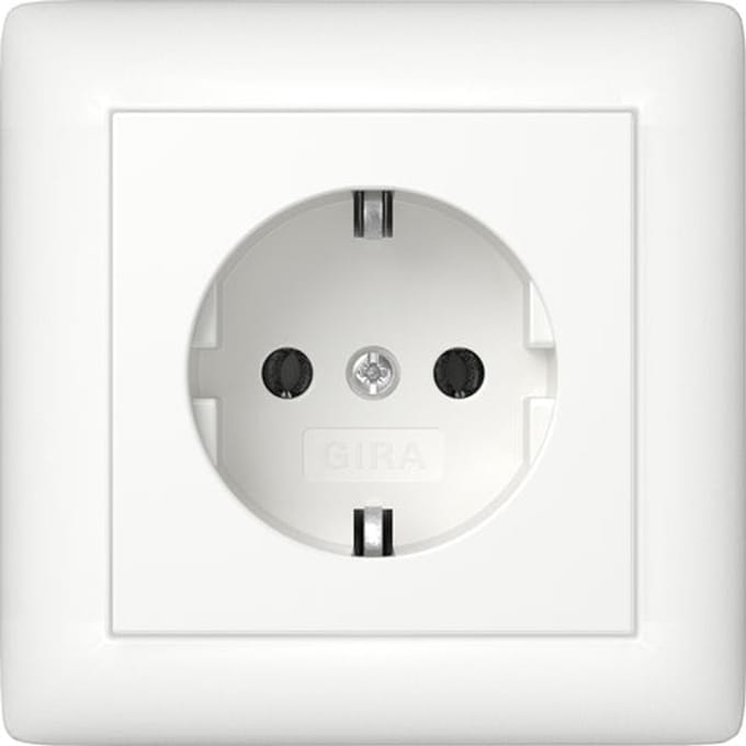 Gira Standaard 55 Schuko Stopcontact Puur Wit Matt - 444027