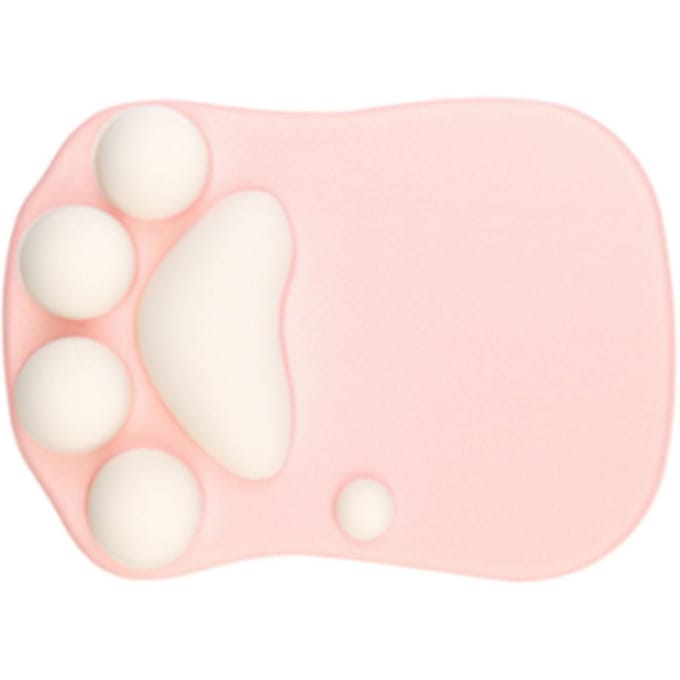 Muismat Ergonomisch Zacht Comfortabel Antislip Basis Schattige Kattenklauw Poot Muismat voor Thuis Kantoor white