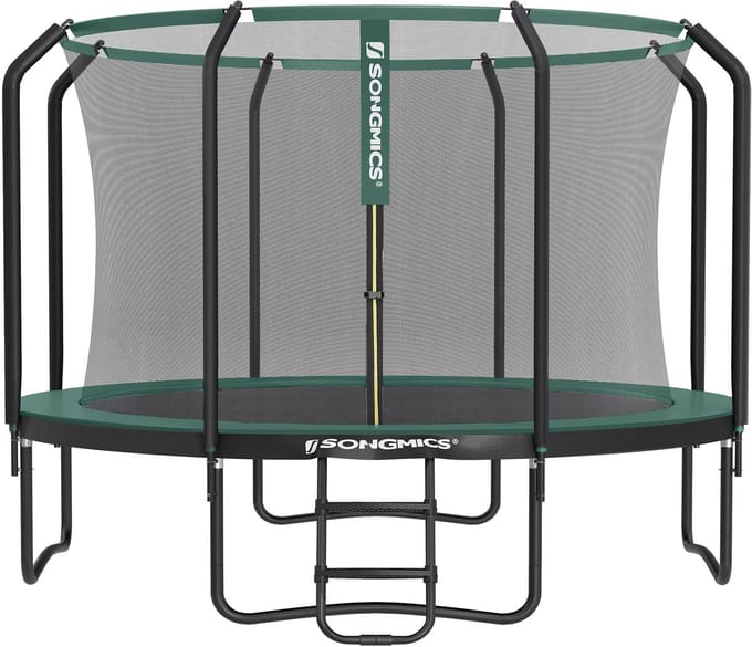SONGMICS - Trampoline - Voor Kinderen - Veiligheidsnet - Stabiel Stalen Frame - Inclusief Ladder