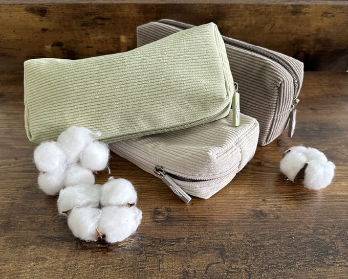 Corduroy brillenhoes, pistachegroene kleur