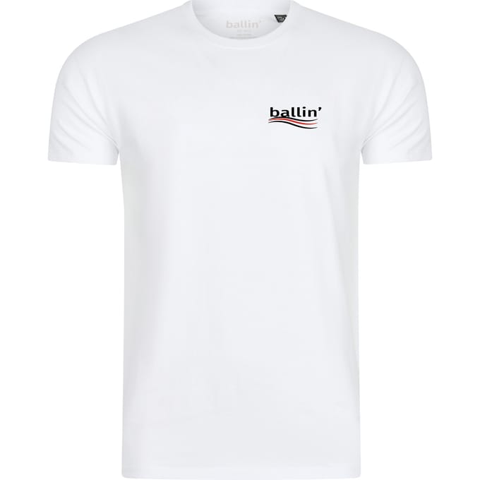 Heren Tee SS met Ballin Est. 2013 Ciaga Tee Print - Wit - Maat L