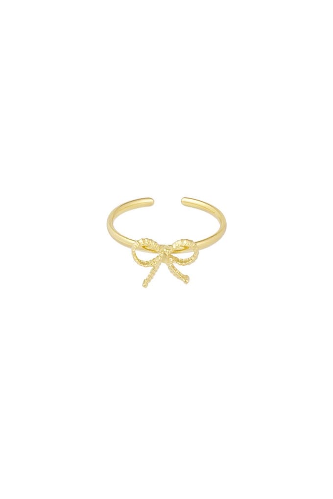 Ring strik - goud- one size