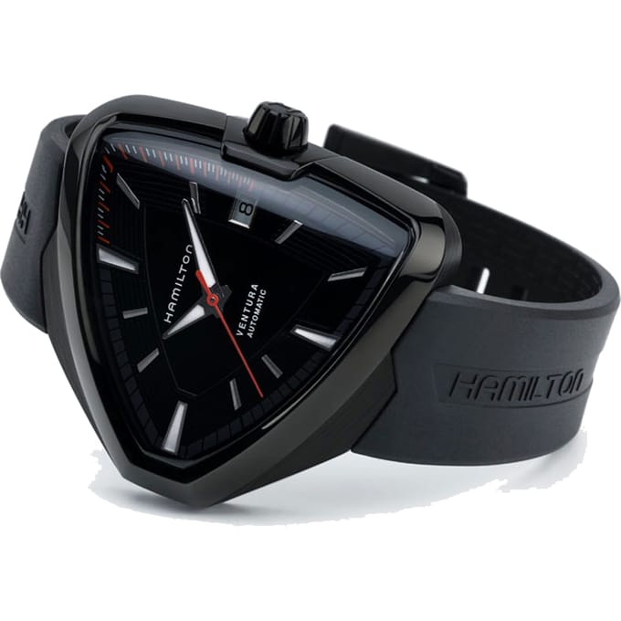Hamilton Khaki Field Automatisch Mechanisch Uurwerk Black Cat 80ste Verjaardag Editie Horloge Herenhorloges Staal Rubber H24585331 Regular Watch Box black