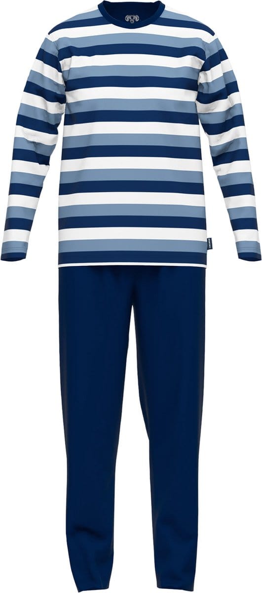 CECEBA Melbourne Heren Pyjama - ronde hals - Blauw