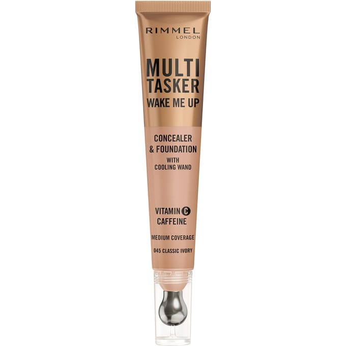 Rimmel Multi-Tasker Wake Me Up Foundation en Concealer 20 ml (Verschillende Tinten) - 045 Classic Ivory