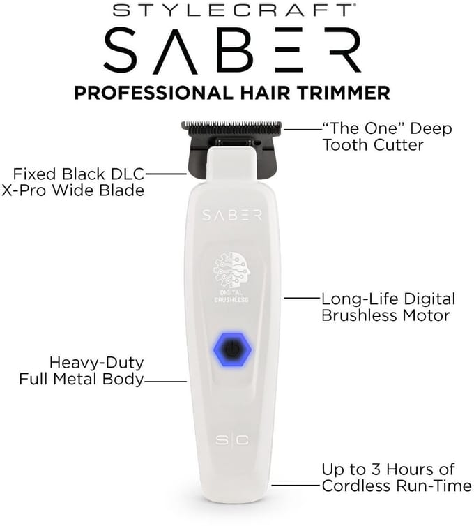 STYLECRAFT S/C Pro Brushless SABER II White Trimmer