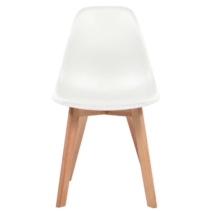 vidaXL - Eetkamerstoelen - 6 - st - kunststof - wit