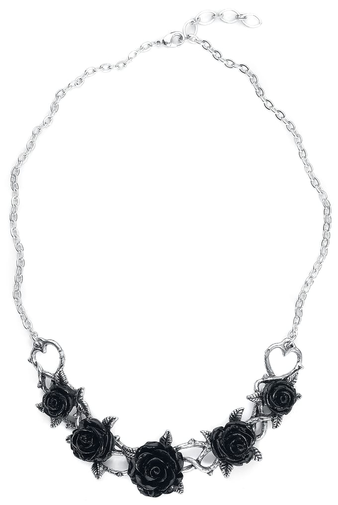 Alchemy Gothic - Gothic Halsketting - Rose Briars Choker - voor Vrouwen - zilverkleurig
