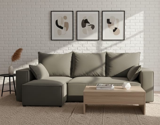 Luxe Uitschuifbare Slaapbank – Bruin – 246x145 cm – Industrohome