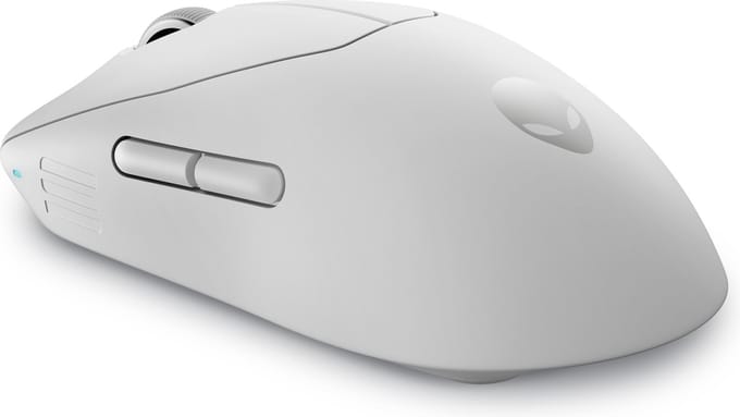 Dell Alienware Pro Wireless Gaming Mouse - mouse - USB 2.4 GHz - lunar light - Muis - Optisch - 6 knoppen - Wit