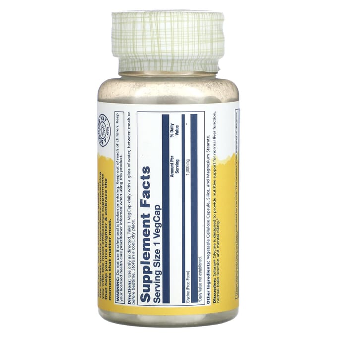 Glycine, 1.000 mg, 60 vegetarische capsules