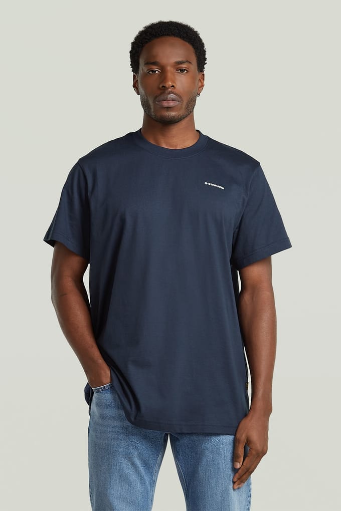 G-Star Chest Logo Loose R T Blue Taglia: S | Magliette basic Outlet | Uomo | Blu