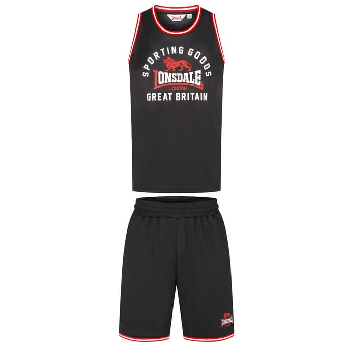 Lonsdale Pewsey set met singlet en korte broek, normale pasvorm