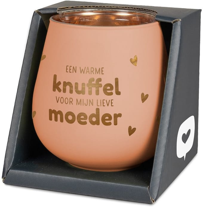 Sfeerlichthouder - Een warme knuffel voor mijn lieve moeder - Glas
