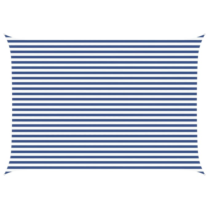 vidaXL - Zonneschaduw - Blauw - en - Wit - 3,5 - x - 5 - m - 100% - Polyester - Oxford