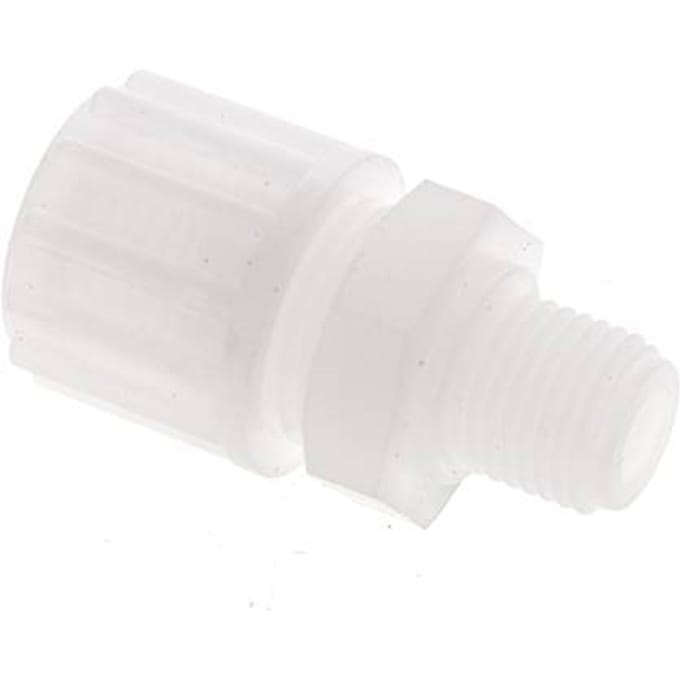 12x6mm & G1/4'' PVDF Rechte Knelfitting Buitendraad 10bar Kunststof en Polyamide
