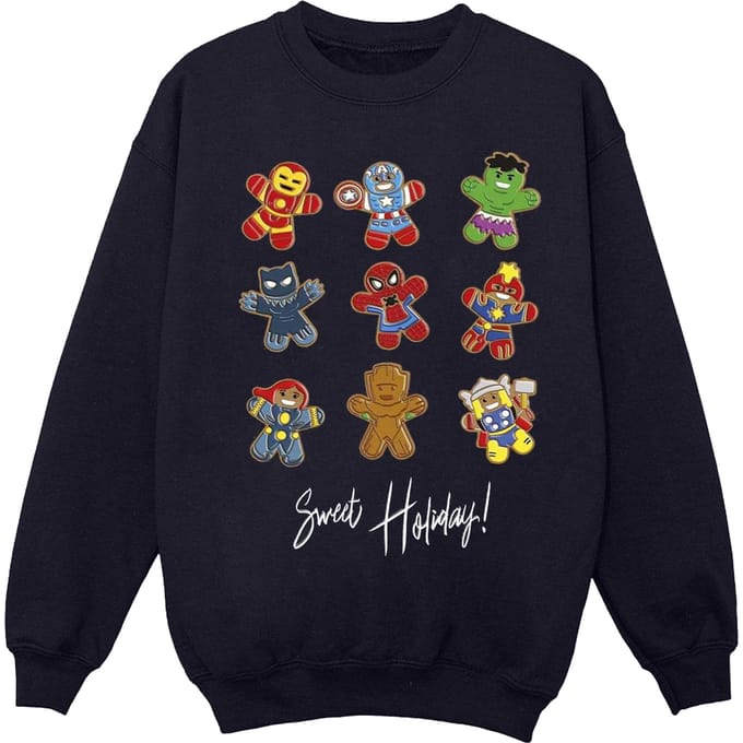 Marvel Heren Gingerbread Avengers Sweatshirt (Marineblauw)