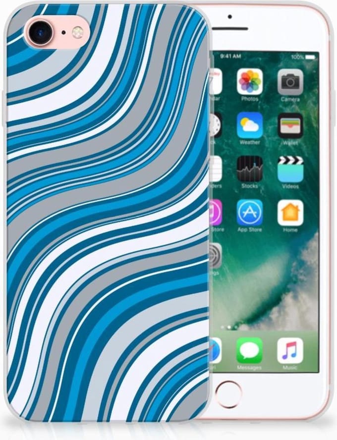 iPhone SE 2022 | SE 2020 | 8 | 7 TPU bumper Waves Blue