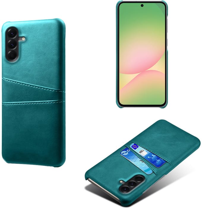 Backcover met Opbergvakjes + PMMA Screenprotector voor Galaxy A57 _ Groen