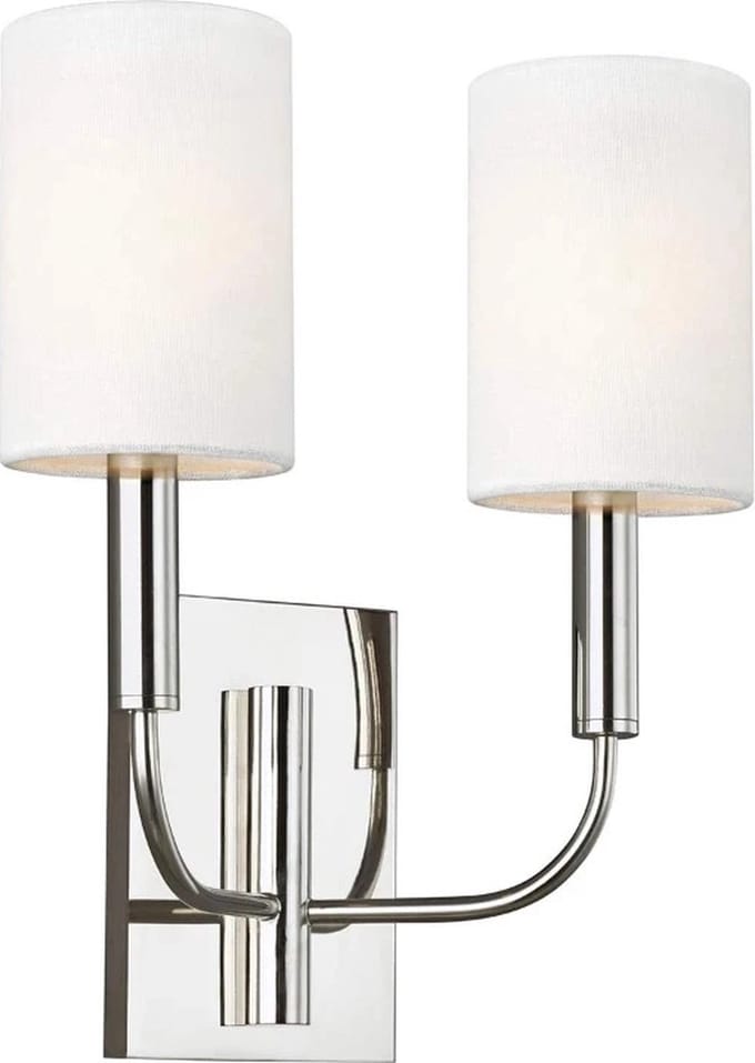 Feiss LED Wandlamp Brianna | 2X E14 Max 60W | Polished Nickel